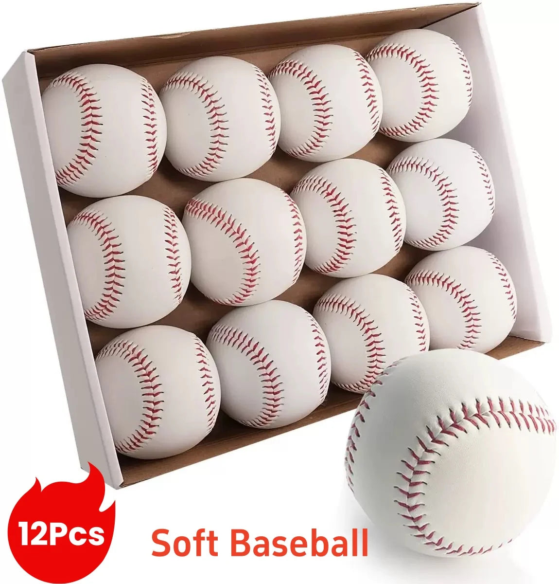 Baseball No. 9Softball Hardball Training Handmade Balls Fitness Products White Safety Kid Baseballs Men's Practice Team Game