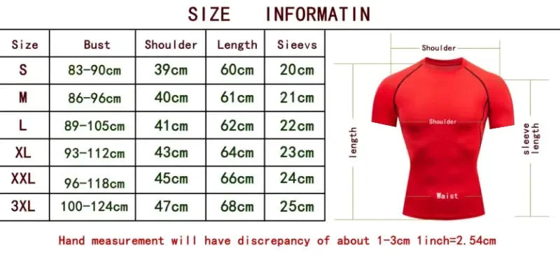 Compression T Shirt Men Summer Sportswear Running T-shirt Elastic Quick Dry Sport Tops Tee Athletic Gym Workout Shirts Men