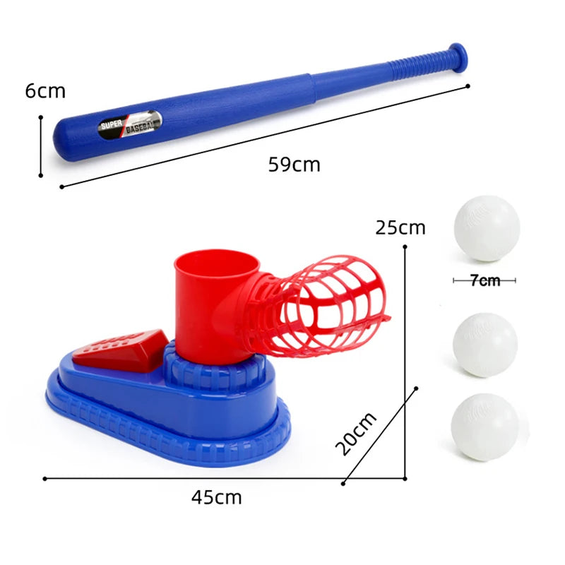 Baseball Ball Toys Adjustable Automatic Pitching Baseball Backyard Outdoor Sports Toy Machine Games Sets Birthday Kids Boy Gift