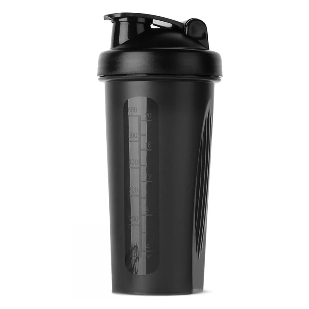 600ml Shaker Bottle 20oz Protein Shaker Plastic Bottle Portable Fitness Bottle for Fitness Enthusiasts Athletes